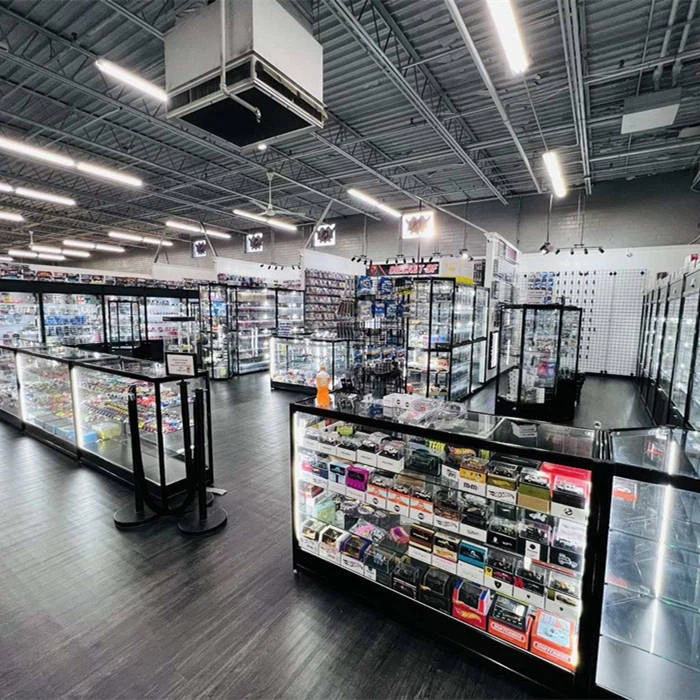 Smoke Vape Store Glass Display Cabinet